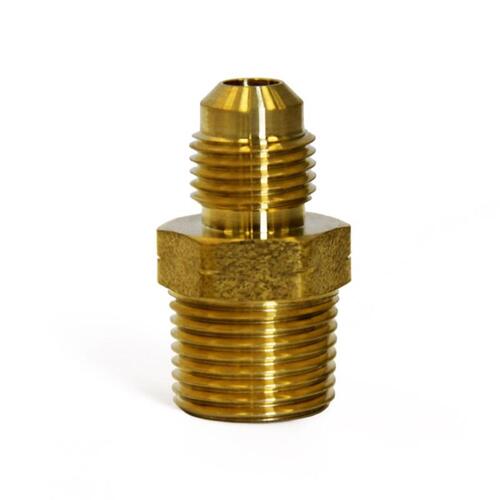 Adapter 1/4" Flare X 1/4" D Male Brass - pack of 5