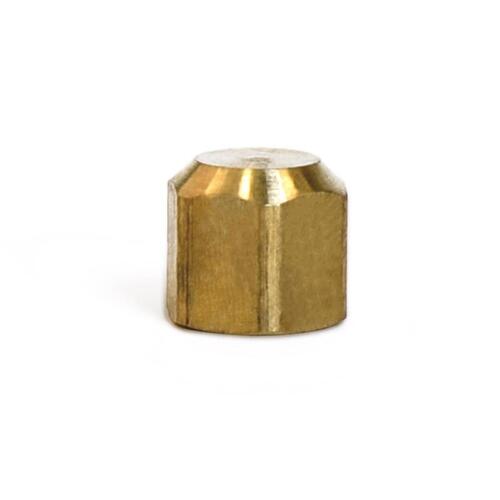 Cap 1/4" Flare Brass