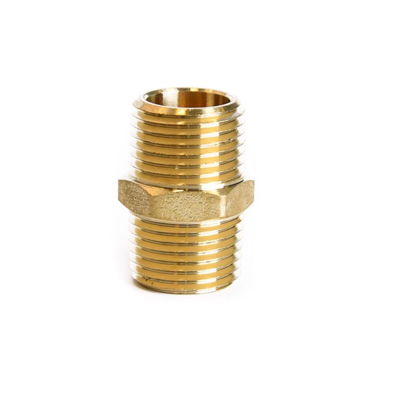 ATC 6JC101010721019 Hex Nipple 1/2" MPT X 1/2" D MPT Brass