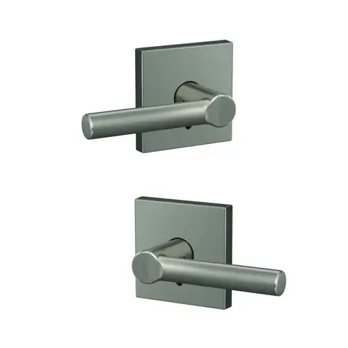 Broadway Lever with Collins Rose Non Turning Dummy Lock Satin Nickel Finish