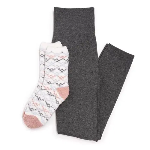 Legging/Cozy Sock Set Women's Assorted Black/White Black/White - pack of 12