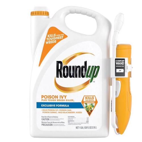SCOTTS ORTHO ROUNDUP 5378404 Poison Ivy Plus Ready-to-Use Brush Killer with Trigger, Liquid, Clear, 1 gal Bottle