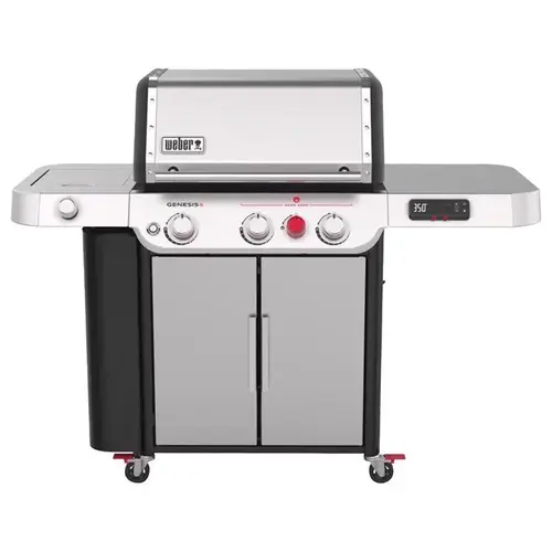 GENESIS SX-335 Series Smart Gas Grill, 39,000 Btu, Liquid Propane, 3-Burner, Smoker Included: No Stainless Steel