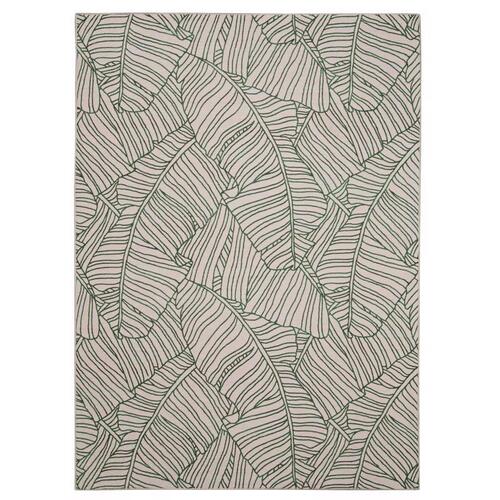 Rug 5 ft. L X 7 ft. W Green/Ivory Largo Polyester Green/Ivory