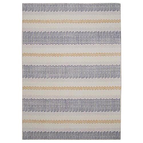 Linon Home Decor RUGACEOW449 Rug 5 ft. L X 7 ft. W Blue/Ivory Delray Polyester Blue/Ivory