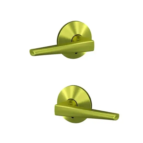 Eller Lever with Kinsler Rose Non Turning Dummy Lock Satin Brass Finish