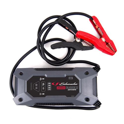 Jump Starter and Power Bank Automatic 12 V 2000 amps Black