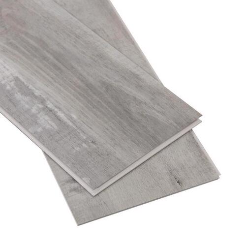 Plank Flooring Builder's Choice 7.12" W X 48" L Gray Ash Vinyl 23.77 sq ft Gray Ash