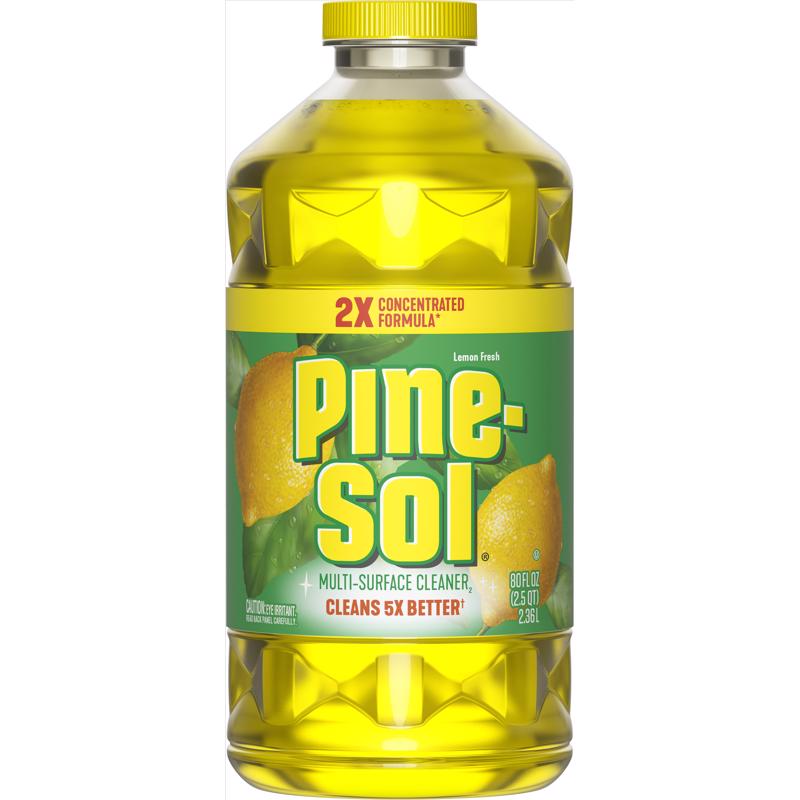 Pine-Sol 60162 All Purpose Cleaner Lemon Scent Concentrated Liquid 80 fl. oz.