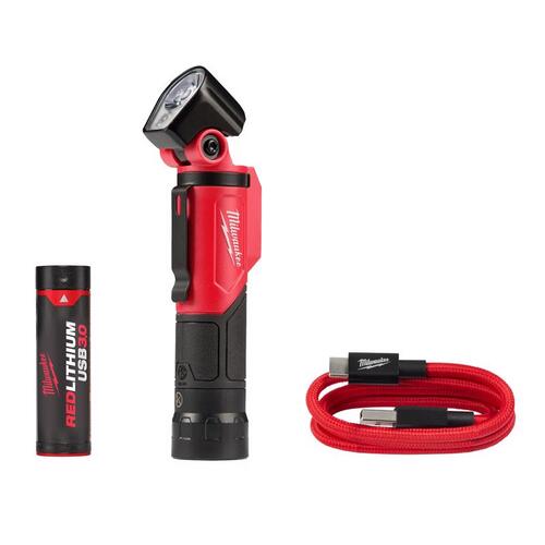 Rechargeable Flashlight 500 lm Black/Red LED Black/Red