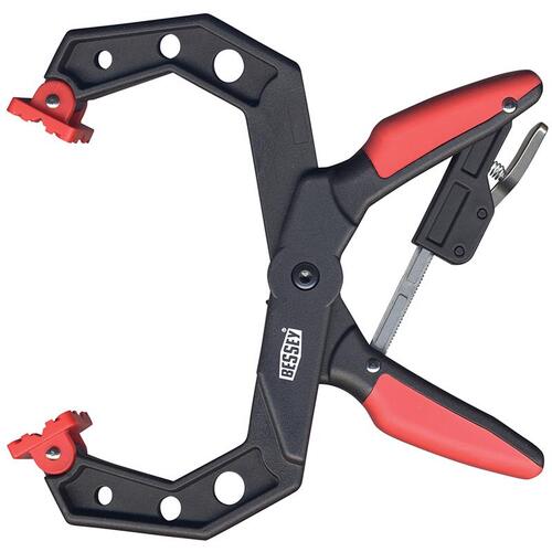 Clamp 4" X 3" D Ratcheting 40 lb Black/Red