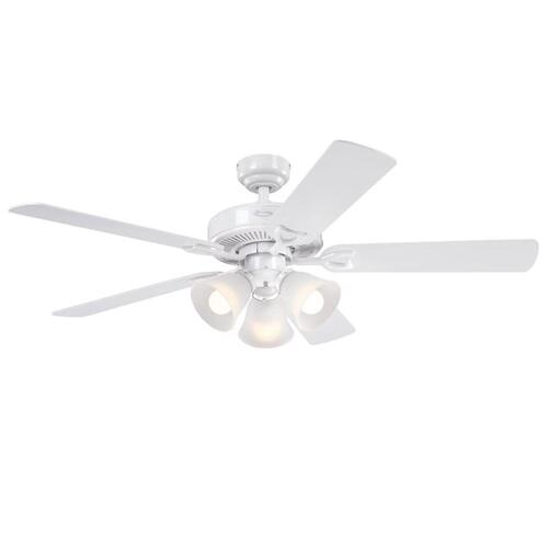 Ceiling Fan Vintage 52" White LED Indoor White