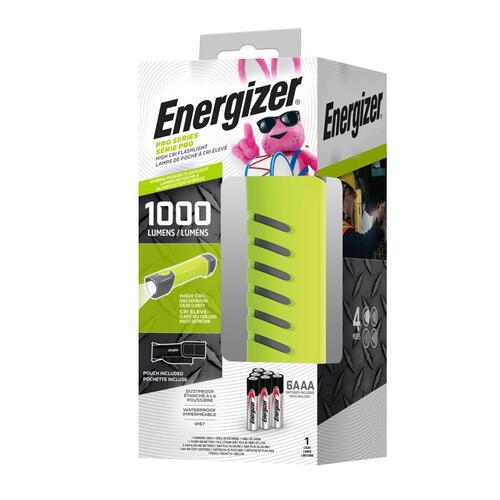 Energizer ENYPHH62 Flashlight Pro Series 1000 lm Gray/Green LED AAA Battery Gray/Green