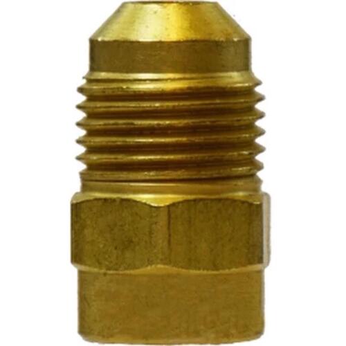 Reducing Adapter 3/8" Female Flare in. X 1/2" D Male Flare Brass - pack of 5