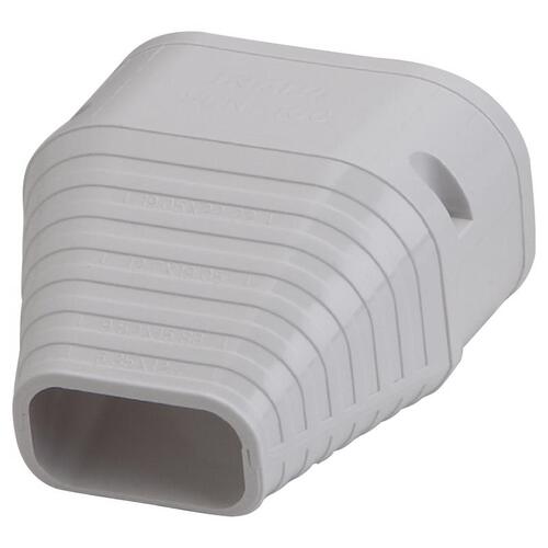 Slimduct 86107 Lineset Cover End Fitting 3.75" W White White