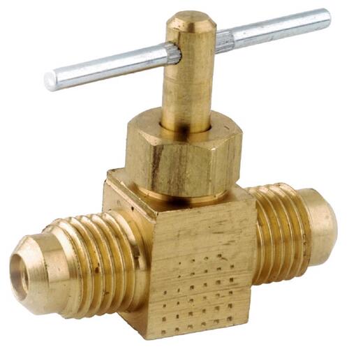 Needle Valve 1/4" 1/4" Brass - pack of 5