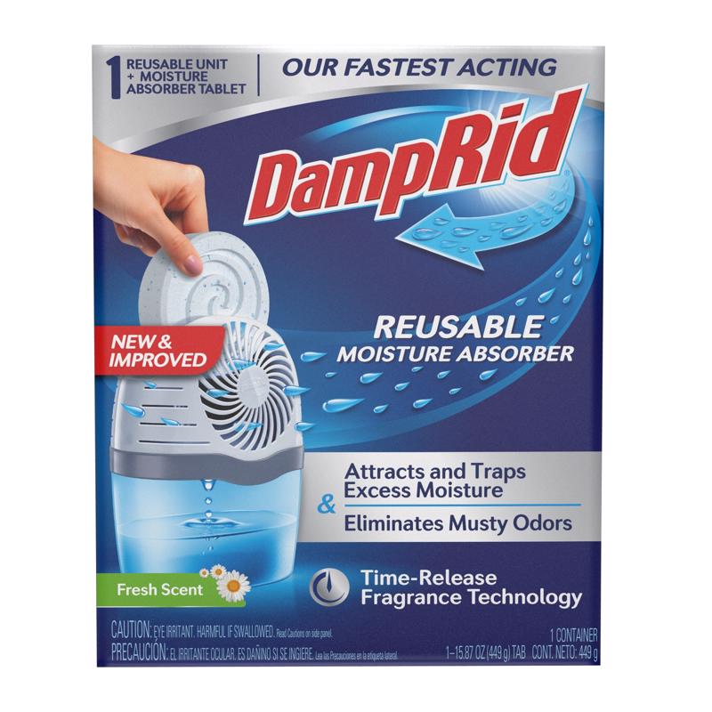 DampRid FG96FSSB Moisture Absorber and Odor Eliminator Fresh Scent 15.87 oz