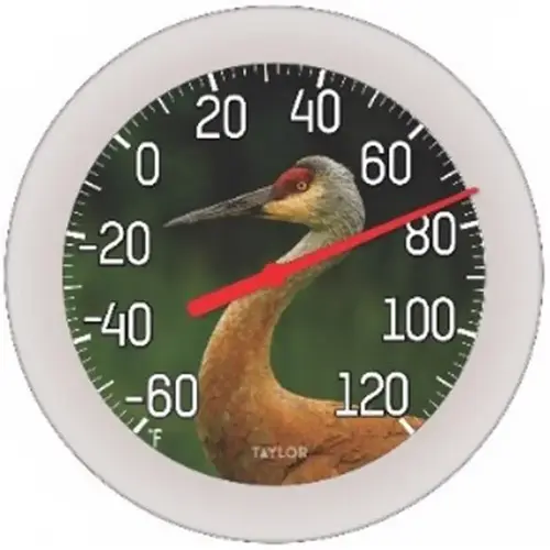 Dial Thermometer Crane Plastic Multicolored 8.5" Multicolored - pack of 6