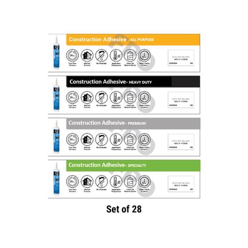 Retail First 1000-000238 Sign Kit Standard Hardware Construction Adhesives POP Kit