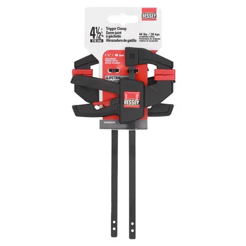 Bessey EHKMICRO-2PK Clamp 4.5" X 1-5/8" D Trigger 40 lb Black/Red