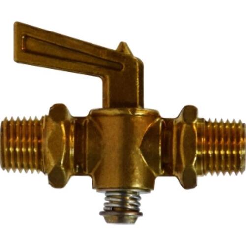 Pipe Valve 1/8" MIP in. X 1/8" MIP Brass - pack of 5