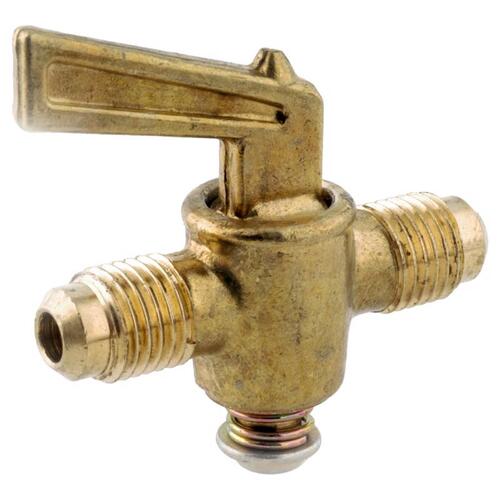 Shut Off Cock 3/8" Flare in. X 3/8" Flare Brass - pack of 5
