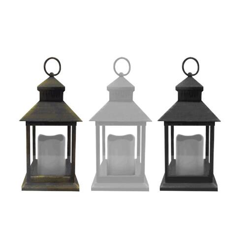 ALPINE QVA130ABB Lantern Glass/Plastic Assorted Assorted