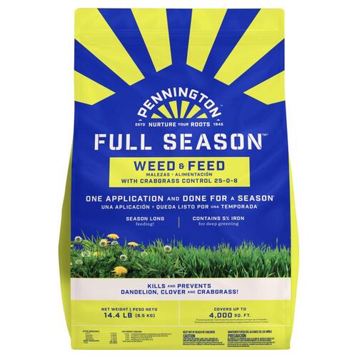 Lawn Fertilizer Full Season Weed & Feed For Multiple Grass Types 4000 sq ft