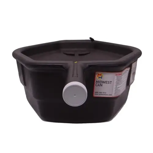 Midwest Can 6400 Drain Pan Black 6.4" H Polyethylene 15 qt Black