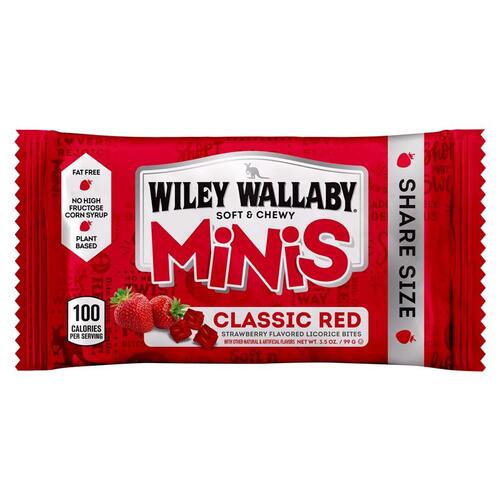 Wiley Wallaby 121383 Licorice Bites Strawberry 3.5 oz