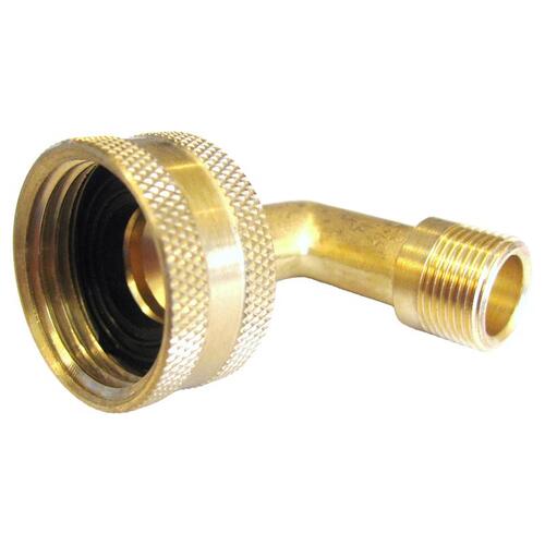 Dishwasher Elbow 3/8" MIP in. X 3/4" D Female Hose Thread Brass