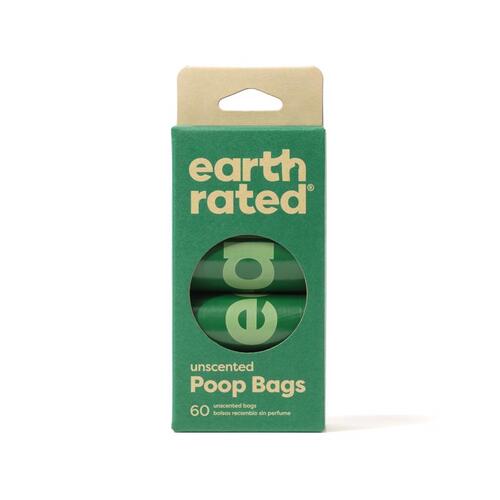 Earth Rated 10US10BG0020 Disposable Pet Waste Bags Plastic Green