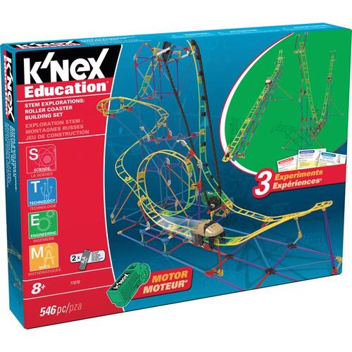 K'Nex KNX 77078 Building Set Toy Roller Coaster Plastic 546 pc
