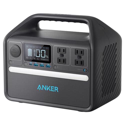 Power Station 500 W Solar and Battery Portable Black