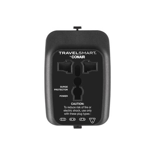 Travel Smart TS6T Adapter Plug w/USB Port Type A/B For Continental Europe Black