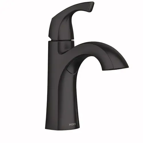 Lindor Single-Handle, High-Arc Bathroom Faucet, Matte Black