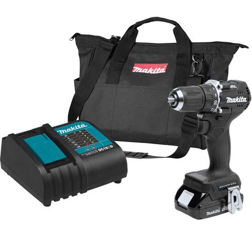 Makita XFD15SY1B LXT Series Sub-Compact Driver-Drill Kit, Battery Included, 18 V, 1.5 Ah, 1/2 in Chuck, Keyless Chuck