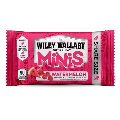 Wiley Wallaby 130110 Licorice Bites Watermelon 3.5 oz