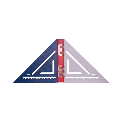 LAY OUT LINE, LLC 1001 Double-Sided Rafter Square, Red, White, and Blue