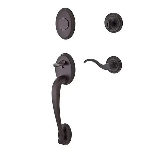 Full Dummy Columbus Handleset Right Hand Curve Lever and Traditional Round Rose Venetian Bronze Finish