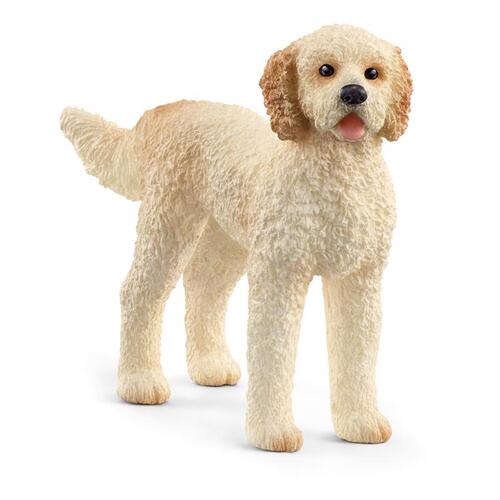 Dog Figurine Goldendoodle Plastic Brown 1 pc Brown