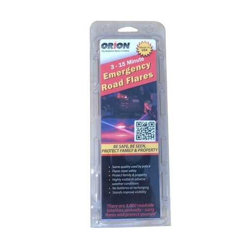 ORION 3153-08 Safety Flares 3 pc Red