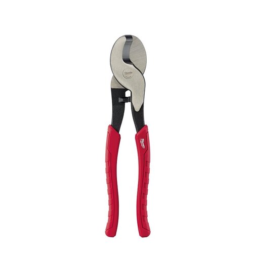 Cable Cutting Plier, 2/0, 4/0 Cutting Capacity, 9.49 in OAL, Curved Ergonomic Handle Black/Red