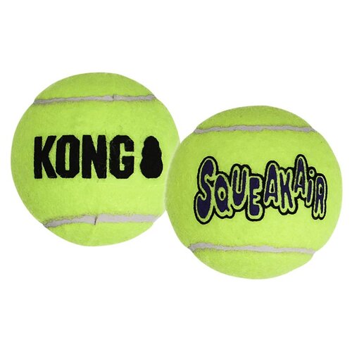 Pet Tennis Balls Squeaker Green Rubber Medium Green