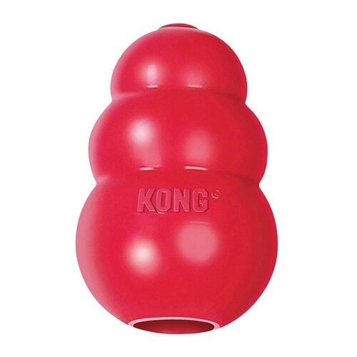 Classic T2 Dog Toy, M, Rubber, Red