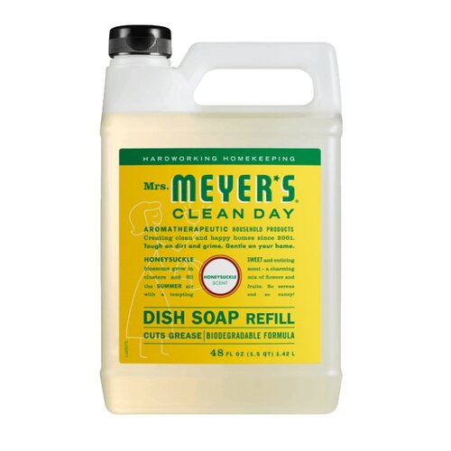 Dish Soap Refill Mrs. Meyer's Clean Day Honeysuckle Scent Liquid 48 oz - pack of 6