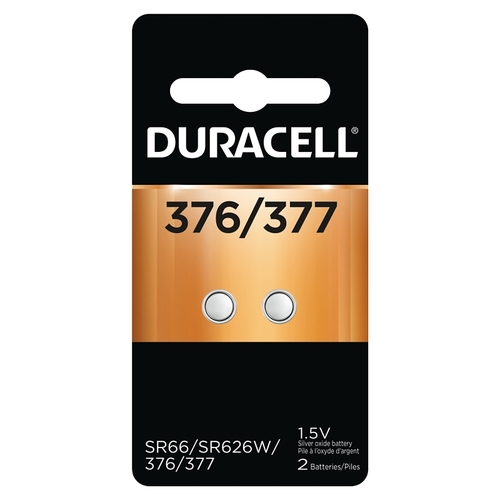 DURACELL D377B2PK08-XCP6 Electronic/Watch Battery Silver Oxide 376/377 1.5 V 0.02 A - 2 per pack x6 packs