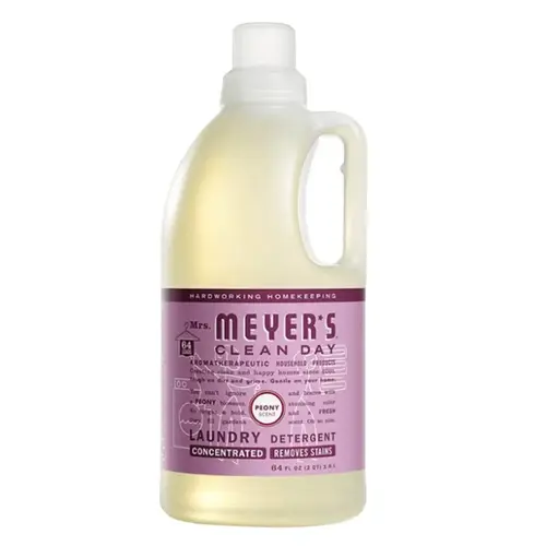 Mrs. Meyer's 11405 Laundry Detergent Clean Day Peony Scent Liquid 64 oz Colorless