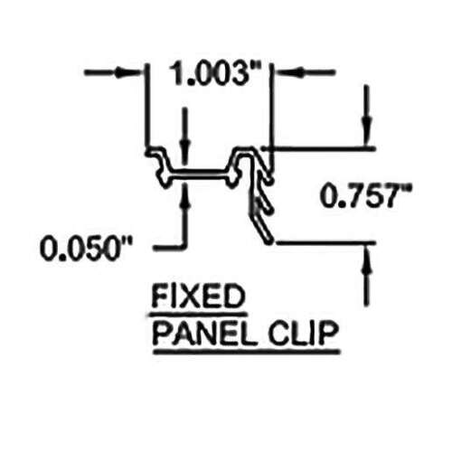 Fixed Panel Clip 6in