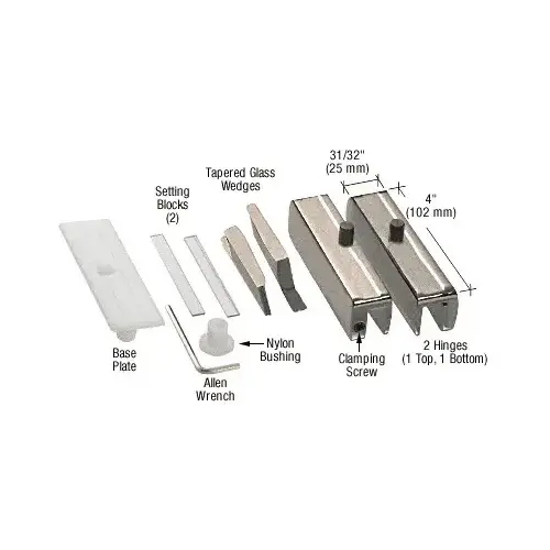 CRL MA01BN Brushed Nickel Madrid Series Hinge Kit